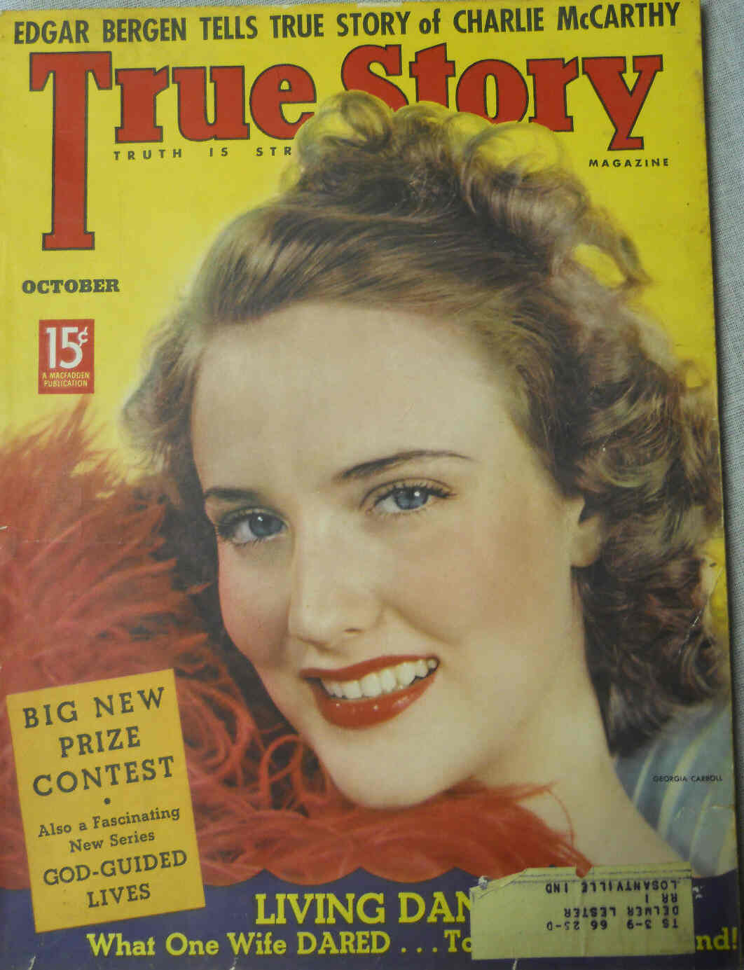 TRUE STORY magazine side cover Issue 191 October 1938