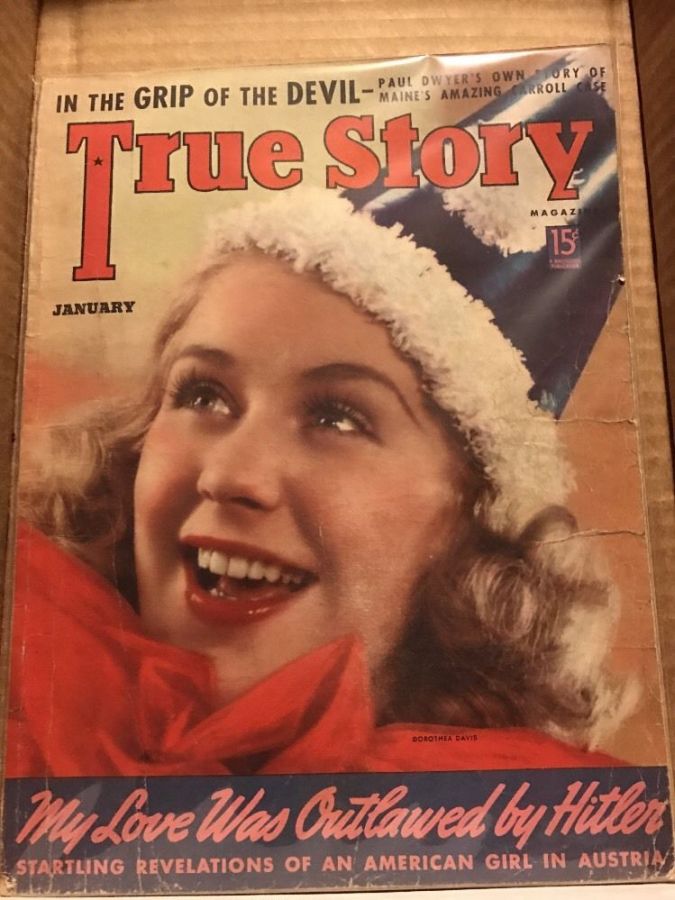TRUE STORY magazine side cover Issue 194 January 1939