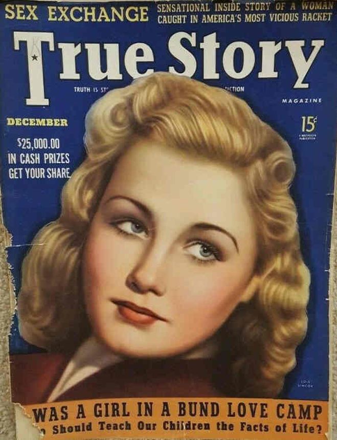 TRUE STORY magazine side cover December 1939