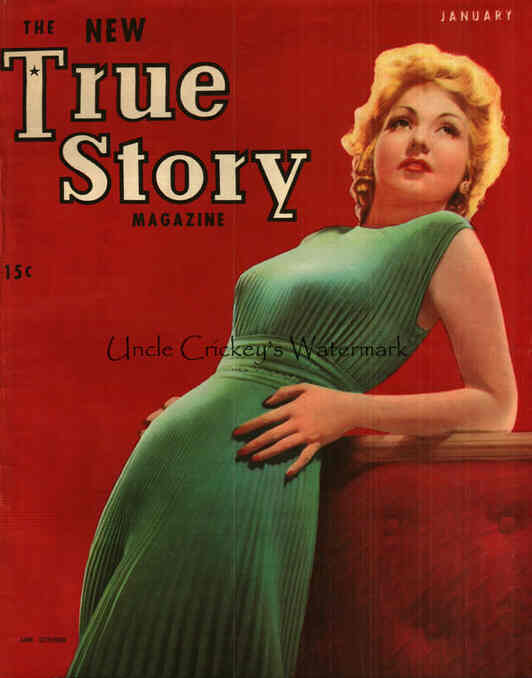TRUE STORY magazine side cover January 1940