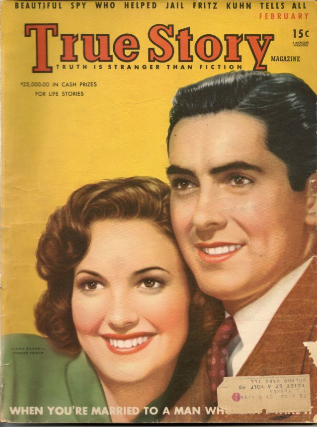TRUE STORY magazine side cover February 1940