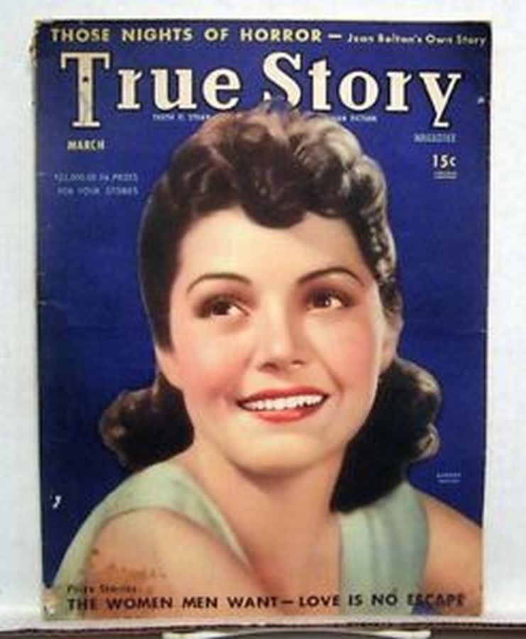 TRUE STORY magazine side cover March 1940