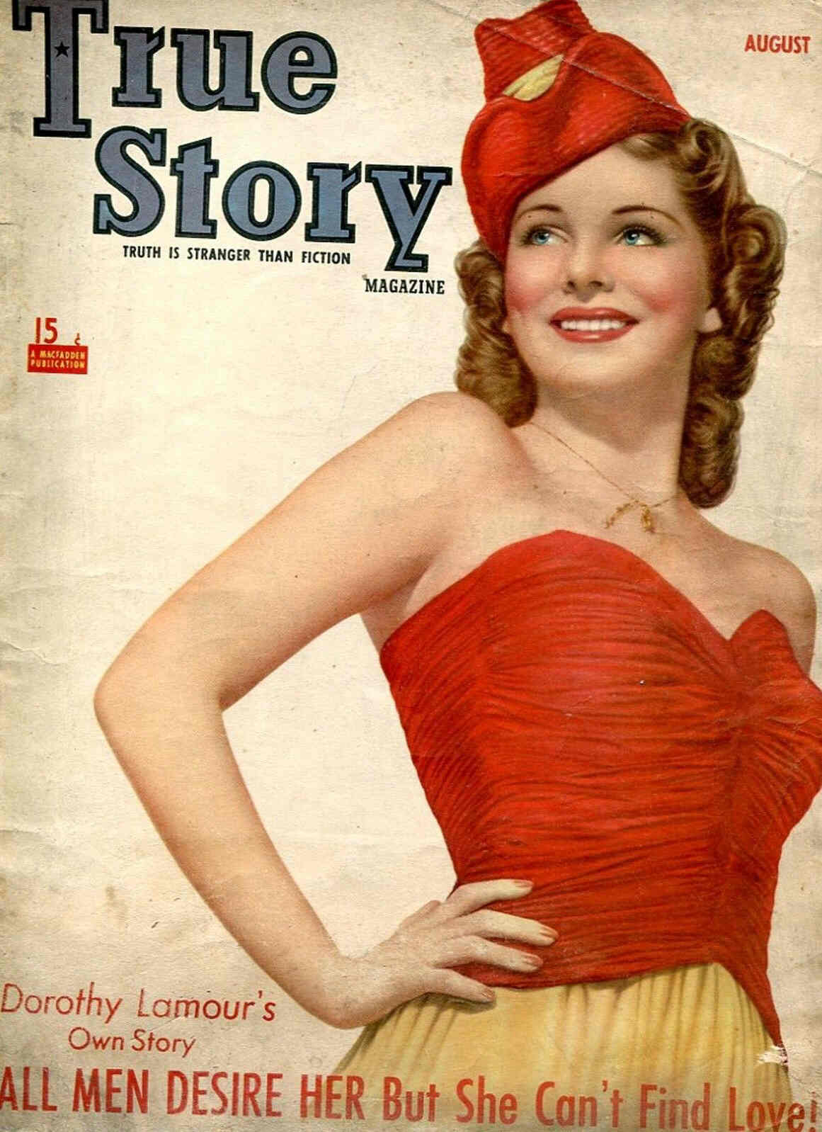 TRUE STORY magazine side cover August 1940