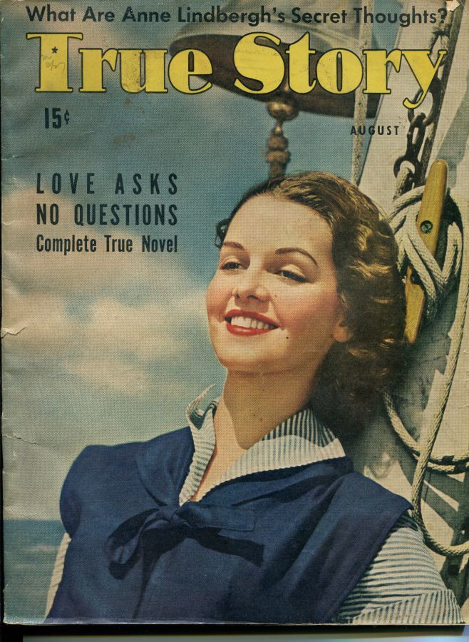TRUE STORY magazine side cover August 1941