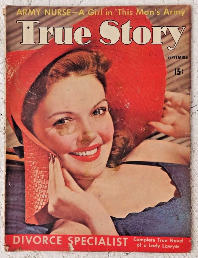 TRUE STORY magazine side cover September 1941