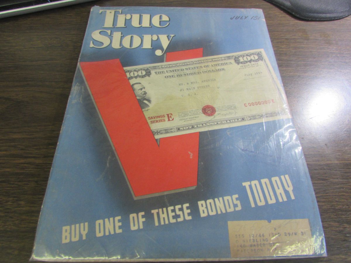 TRUE STORY magazine side cover July 1944