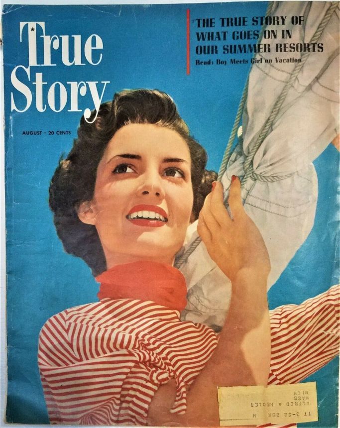 TRUE STORY magazine side cover August 1950
