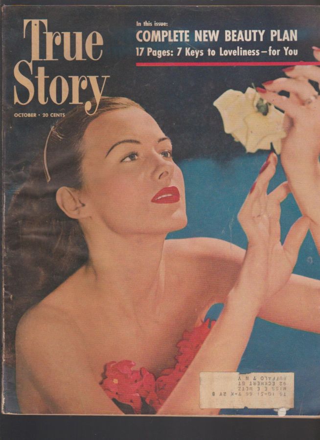 TRUE STORY magazine side cover October 1950