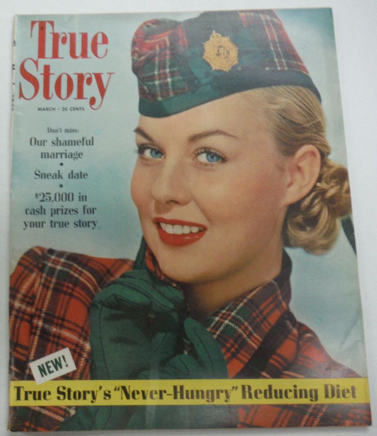 TRUE STORY magazine side cover March 1951