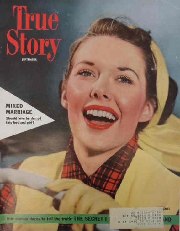 TRUE STORY magazine side cover September 1951