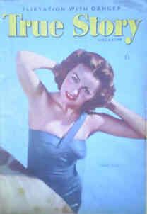 TRUE STORY (UK) magazine side cover August 1953