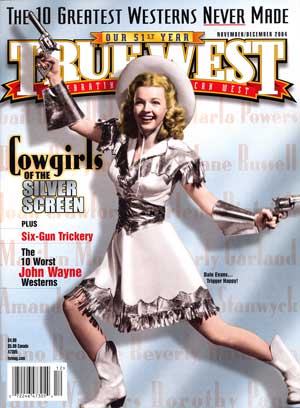 TRUE WEST magazine side cover Vol 51 #10 November/December 2004