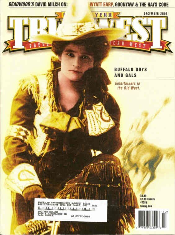 TRUE WEST magazine side cover December 2006