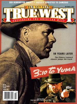 TRUE WEST magazine side cover Vol 54 #10 October 2007