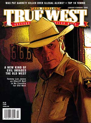 TRUE WEST magazine side cover Vol 55 #2 January/February 2008