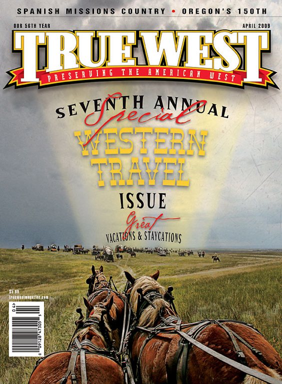TRUE WEST magazine side cover April 2009