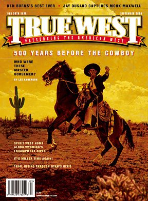 TRUE WEST magazine side cover September 2009