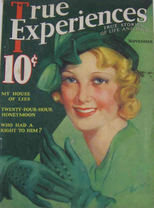 TRUE EXPERIENCES magazine side cover  November 1932