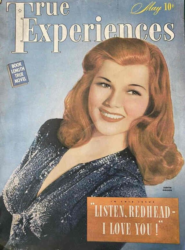 TRUE EXPERIENCES magazine side cover  May 1942