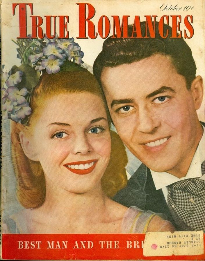 TRUE ROMANCES magazine side cover  October 1946