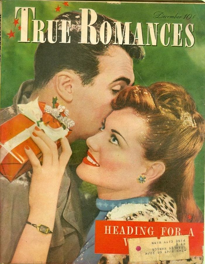 TRUE ROMANCES magazine side cover  December 1946