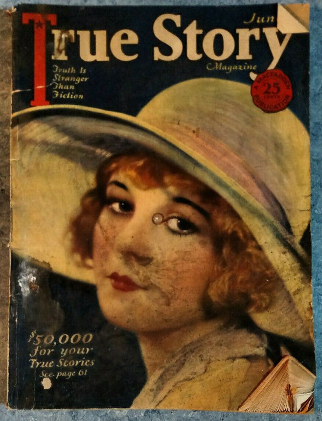 TRUE STORY magazine side cover  June 1926