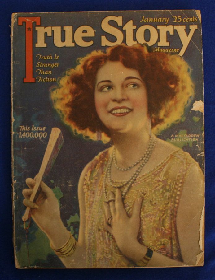 TRUE STORY magazine side cover January 1924