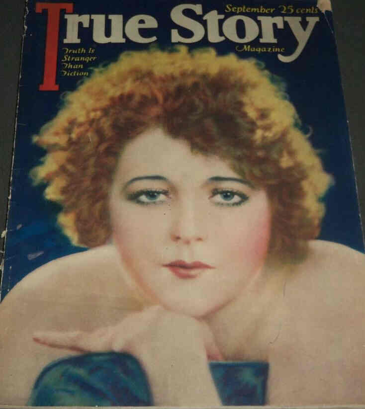 TRUE STORY magazine side cover  September 1924
