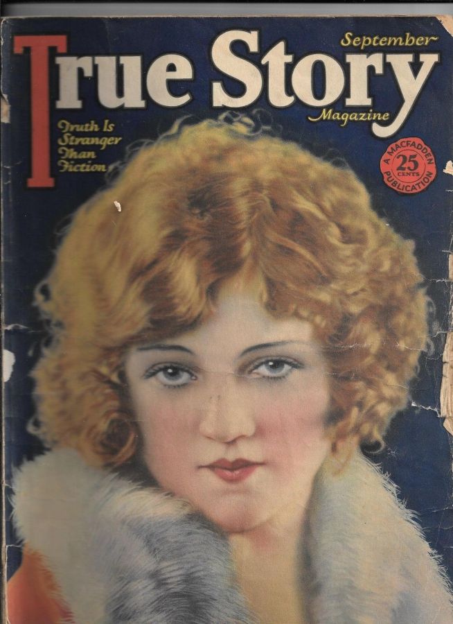 TRUE STORY magazine side cover September 1925