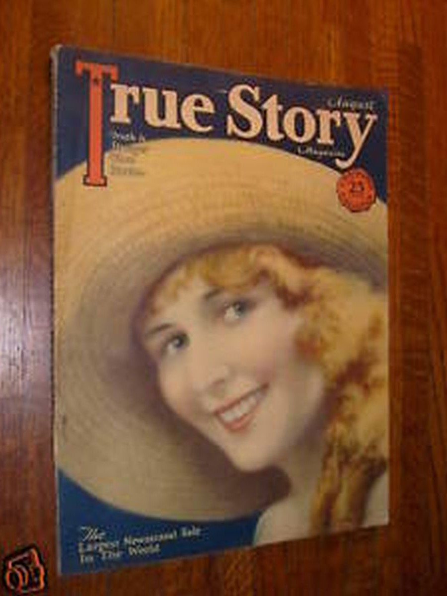 TRUE STORY magazine side cover August 1926