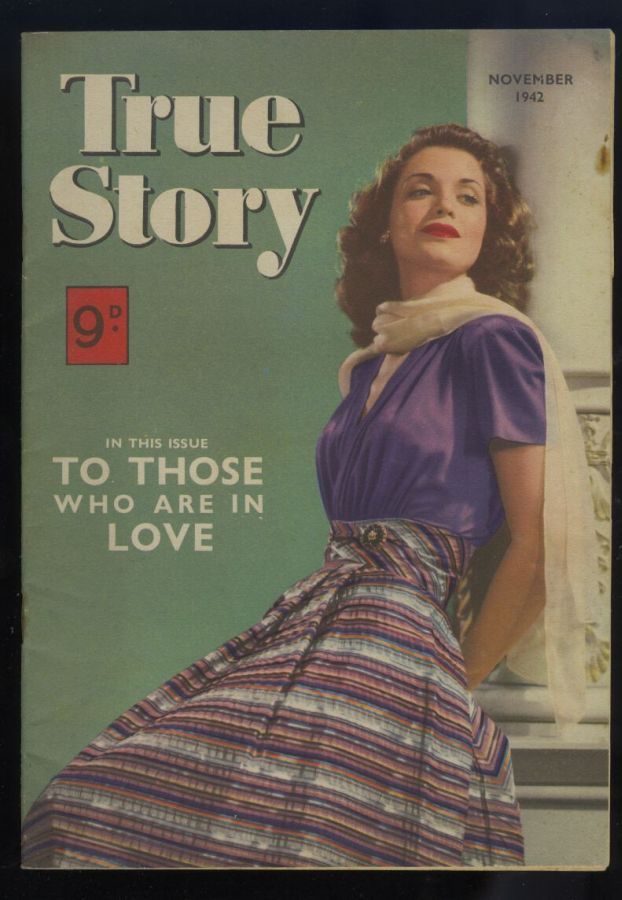 TRUE STORY (UK) magazine side cover  November 1942