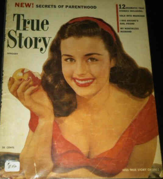 TRUE STORY magazine side cover  January 1952