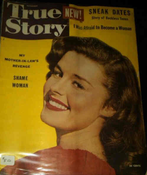 TRUE STORY magazine side cover  November 1952