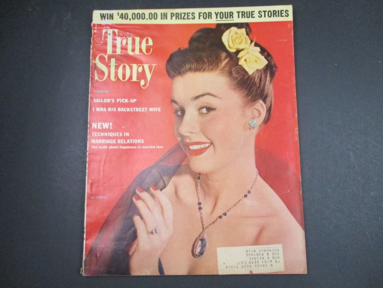 TRUE STORY magazine side cover  February 1952