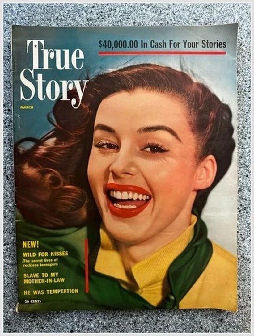 TRUE STORY magazine side cover  March 1952
