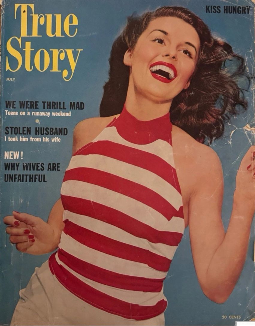 TRUE STORY magazine side cover  July 1952
