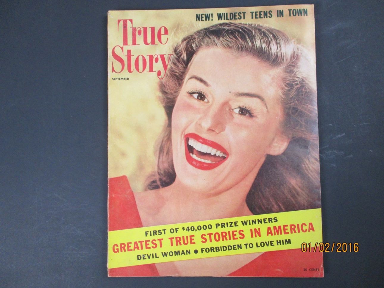 TRUE STORY magazine side cover  September 1952
