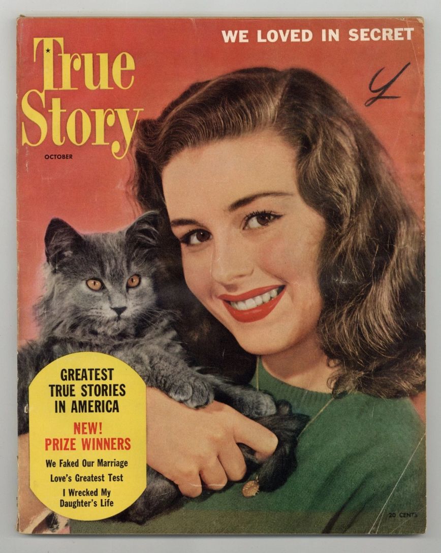TRUE STORY magazine side cover  October 1952