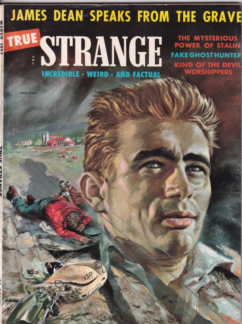 TRUE STRANGE magazine side cover Issue 2  March 1957