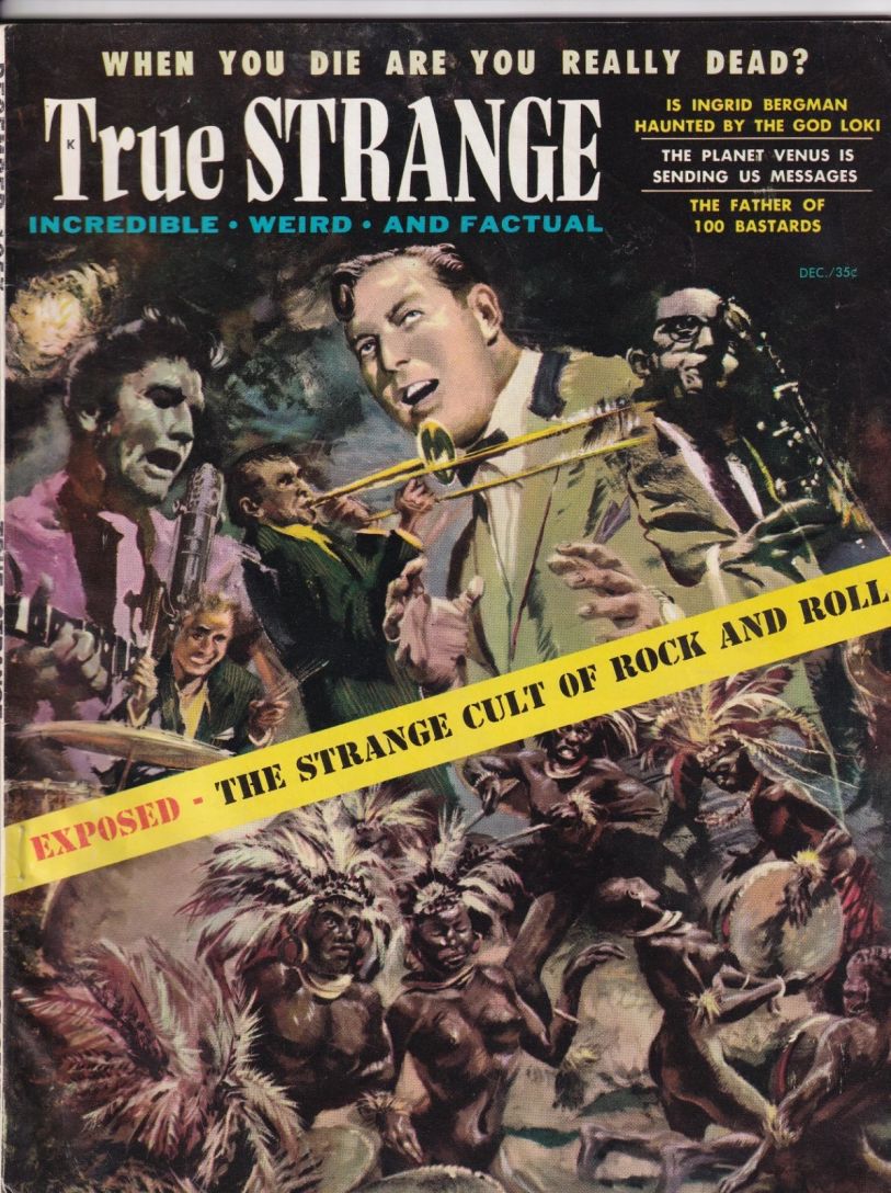 TRUE STRANGE magazine side cover Issue 6  December 1957