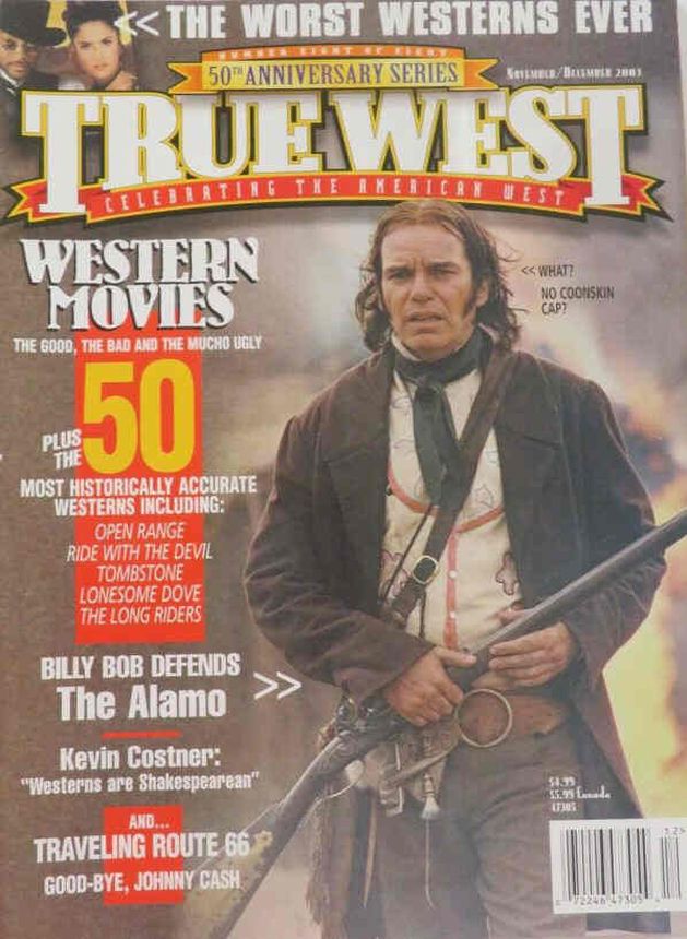 TRUE WEST magazine side cover  November/December 2003