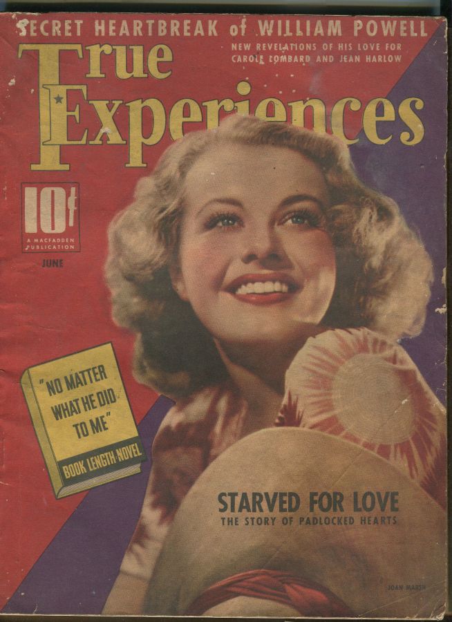 TRUE EXPERIENCES magazine side cover  June 1932