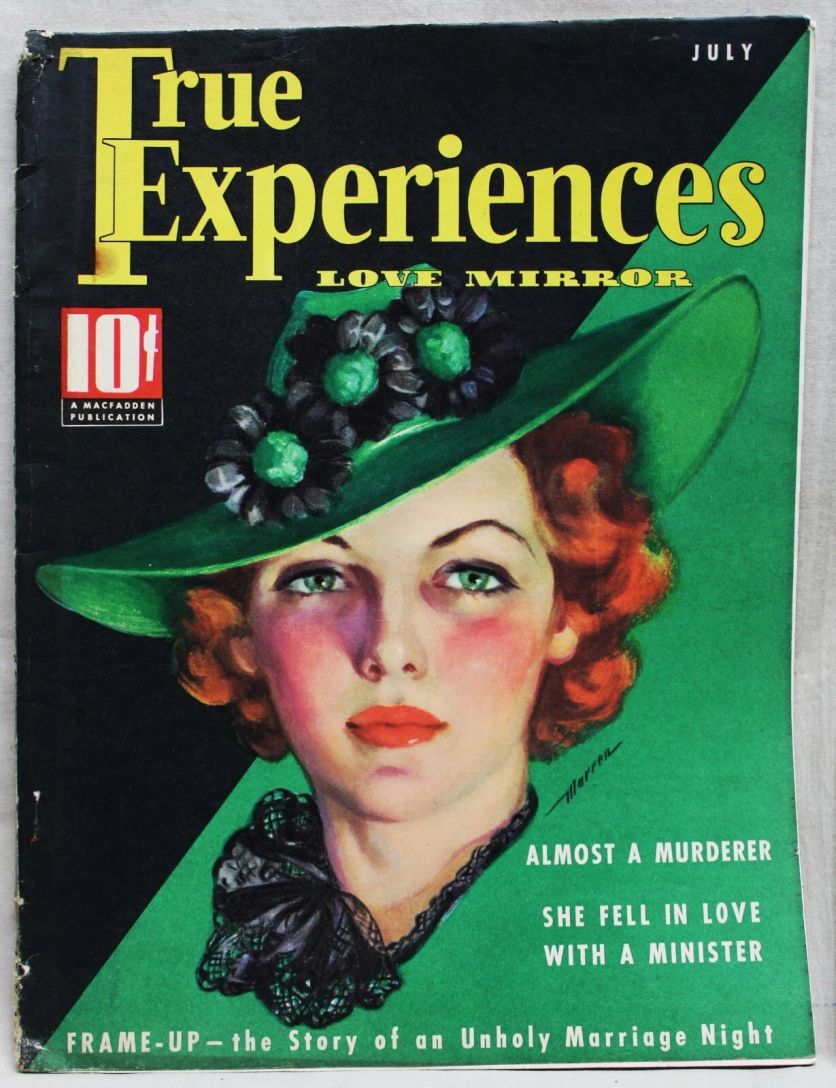 TRUE EXPERIENCES magazine side cover  July 1937