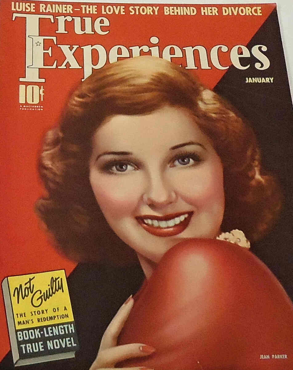 TRUE EXPERIENCES magazine side cover January 1938