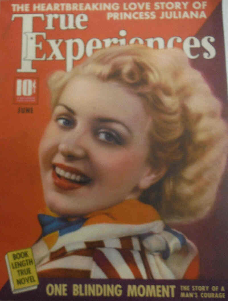 TRUE EXPERIENCES magazine side cover June 1939