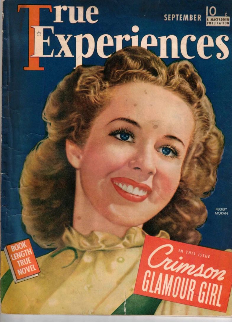 TRUE EXPERIENCES magazine side cover  September 1940