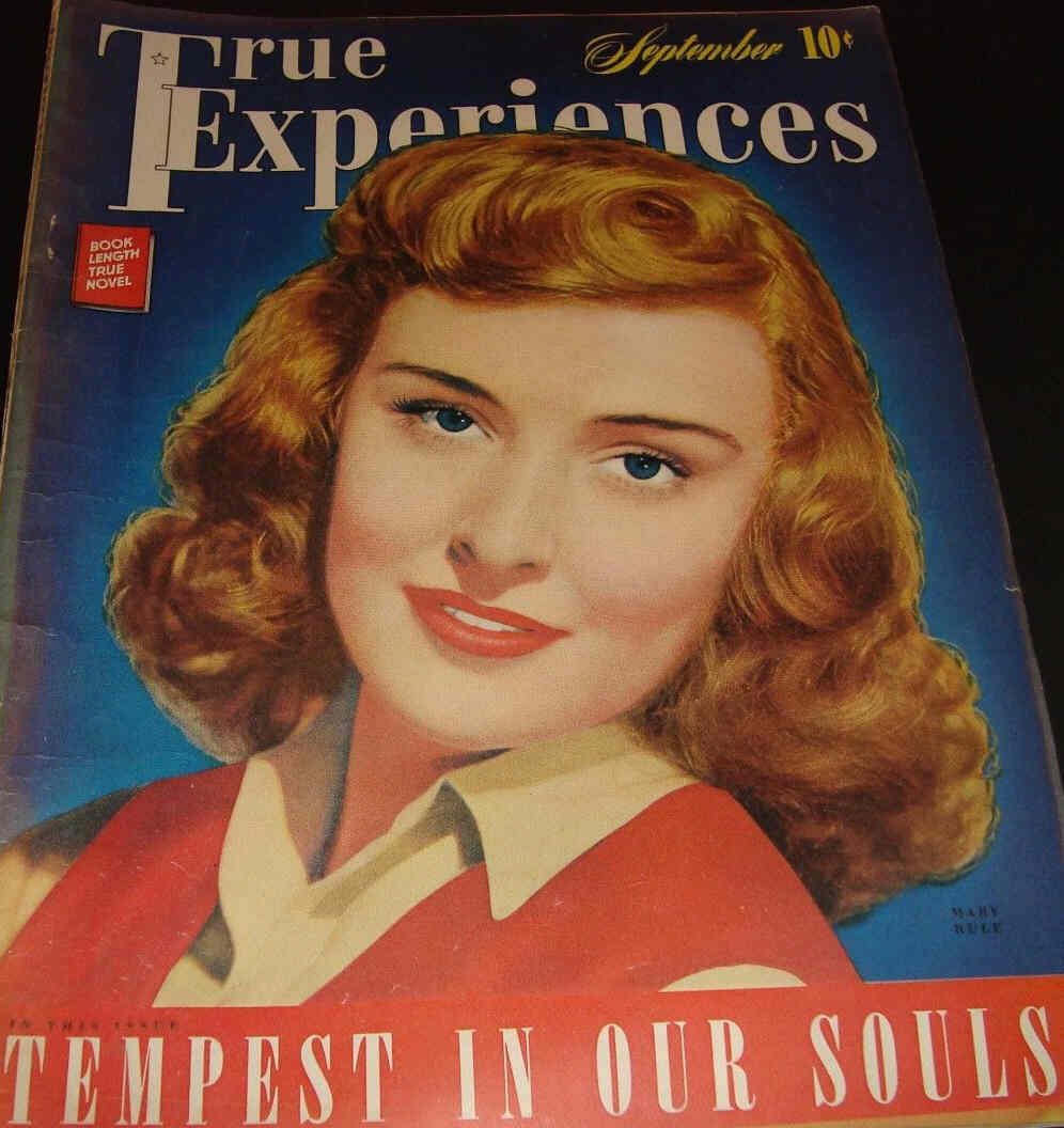 TRUE EXPERIENCES magazine side cover September 1941