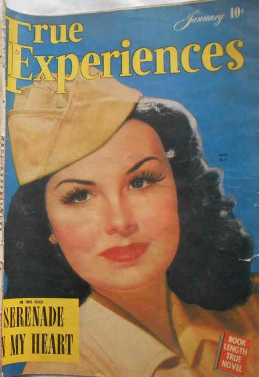 TRUE EXPERIENCES magazine side cover  January 1942