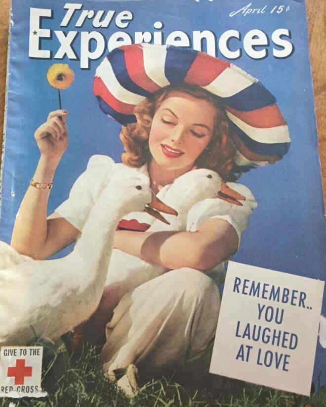 TRUE EXPERIENCES magazine side cover  April 1945