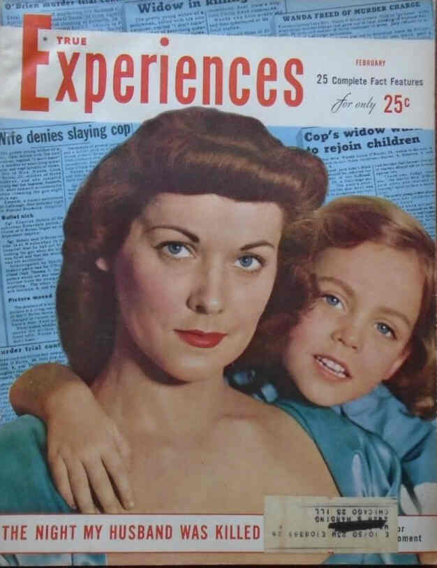 TRUE EXPERIENCES magazine side cover  February 1949